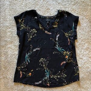Worthington Black Floral Blouse